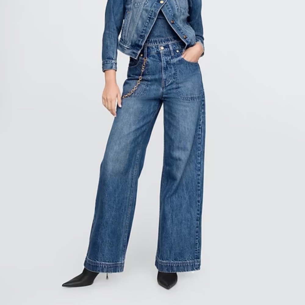 GAP X CULT GAIA Chain High Waist Denim Pants